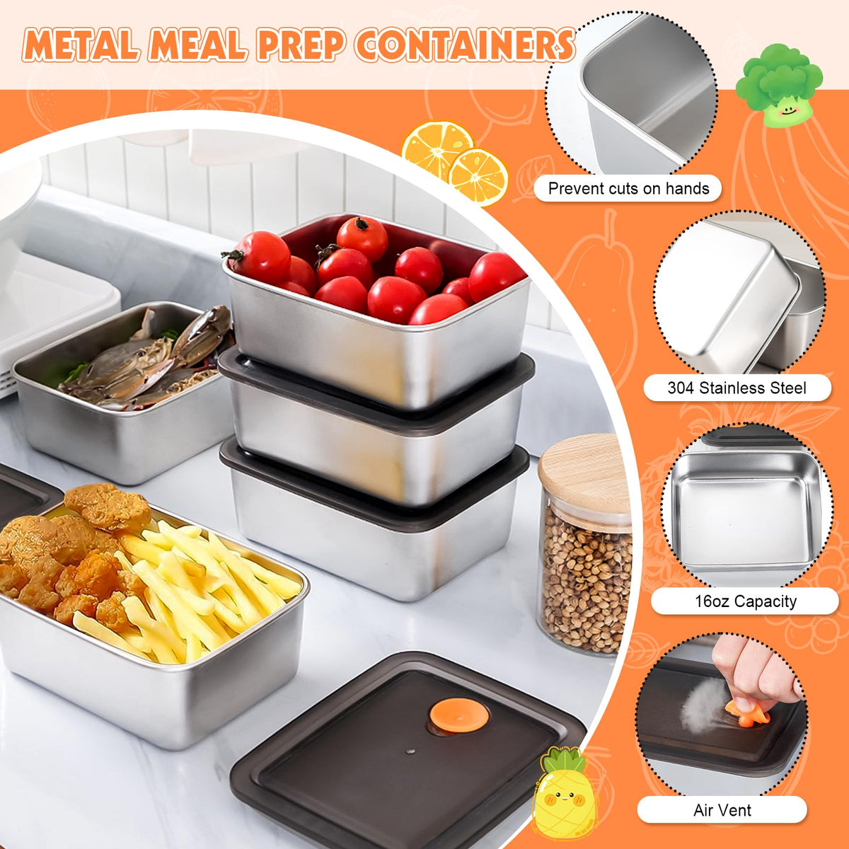 Leak-Proof Meal Prep Lunch Box